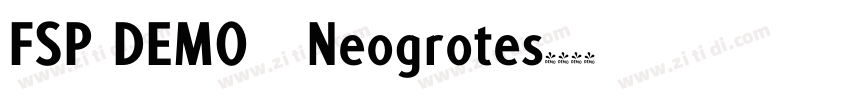 FSP DEMO   Neogrotes字体转换